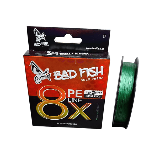 Bad Fish 8X PE LINE / 300mt. VERDE 3