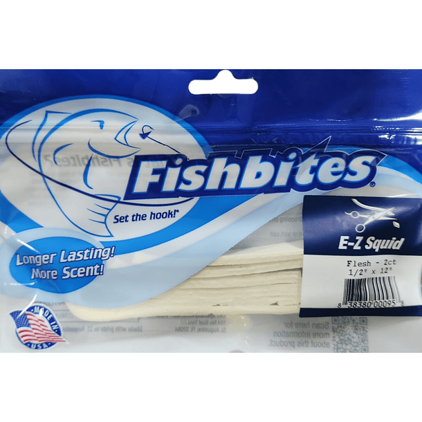 FISHBITES® Calamares (Squid)  White - EZ DE MAYOR DURACIÓN 