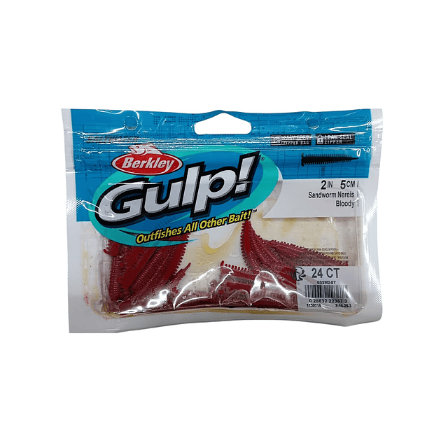 Vinilo Berkley GULP Saltwater Sandworm Nereis / 2" (5cm) 24unid.