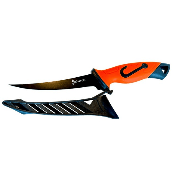 BADFISH Cuchillo Filetero 31cm. / Negro-Naranja 2