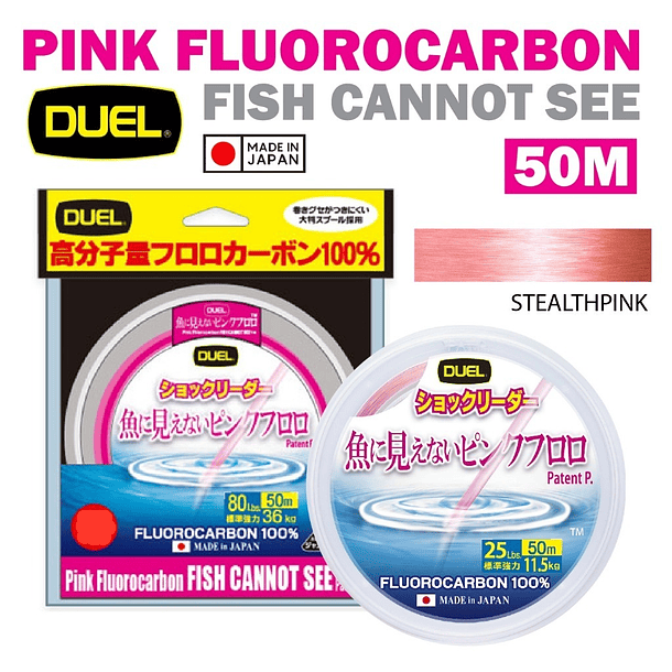 DUEL Fluorocarbono Fish Cannot See 25lbs. 50mt / H4379-SP