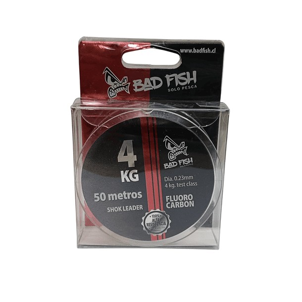 BAD FISH Shock Leader- Fluorocarbono 4kg/ 50 mt / 0.23mm