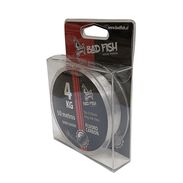 BAD FISH Shock Leader- Fluorocarbono 4kg/ 50 mt / 0.23mm 2