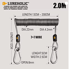 Lureholic Lanyard 2.0mt. 49-Braid SUS316 2
