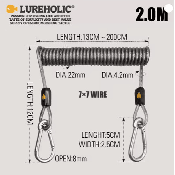 Lureholic Lanyard 2.0mt. 49-Braid SUS316 2