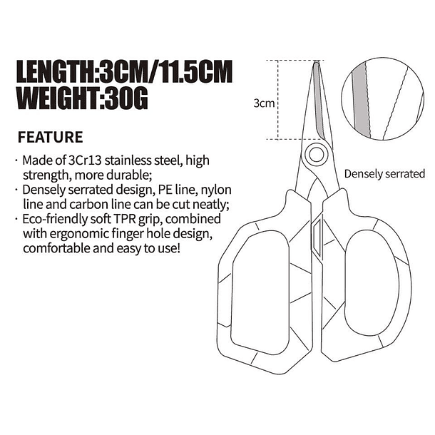 Lureholic Tijeras de Pesca PFS01-BK  11,5cm 30gr. 2