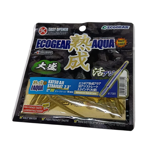 Vinilo Ecogear Jukusei Aqua Katsu Aji Straight 2.3”  18unid. 3