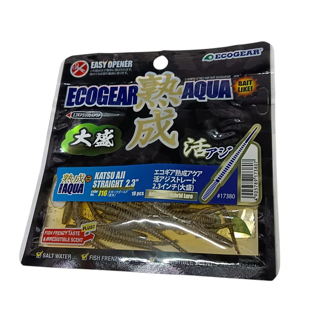 Vinilo Ecogear Jukusei Aqua Katsu Aji Straight 2.3”  18unid.
