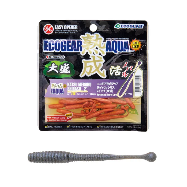 Vinilo Ecogear Jukusei Aqua Katsu Mebaru Shirasu  2" 18unid. / J15 Gray Gold