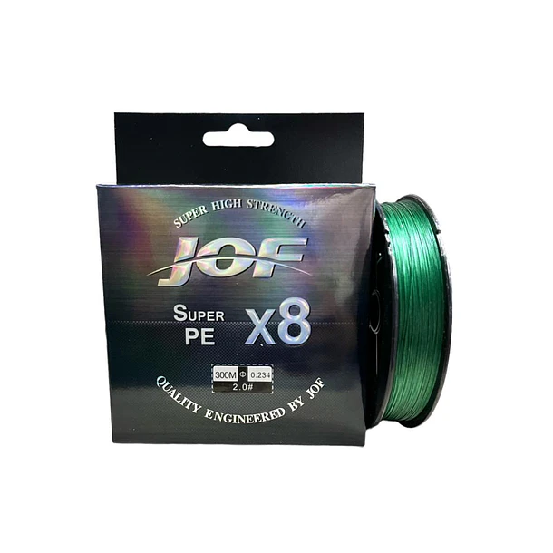 JOF Multifilamento X8 #2.0 300mt. Verde Oscuro
