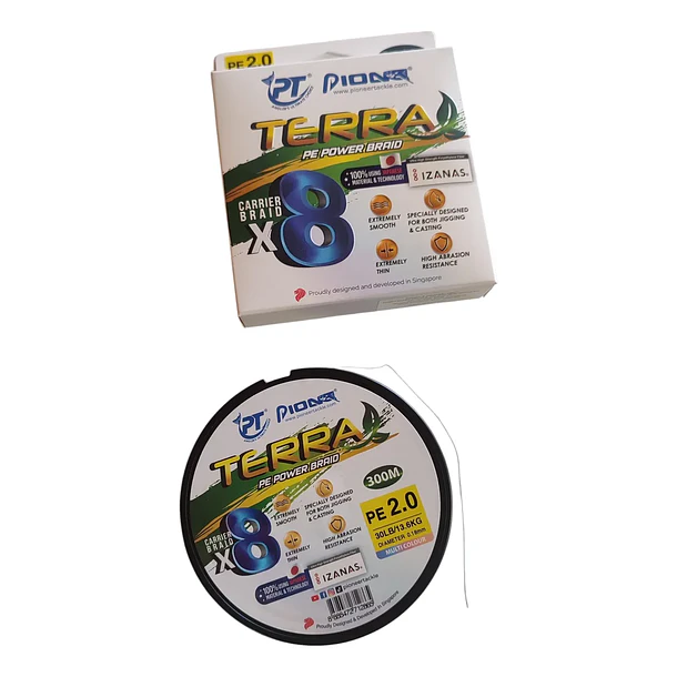 Pioneer TERRA 8x Braid PE 2.0  30lb. 300mt. Multicolor 2