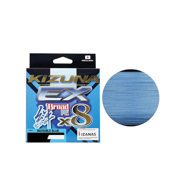OWNER KIZUNA EX PE X8 0.19mm. 300Mts  13.1kg.– Invisible Blue