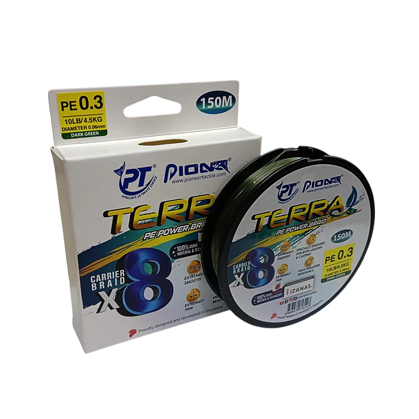 Pioneer TERRA 8X Braid 150mt Verde Oscuro 1