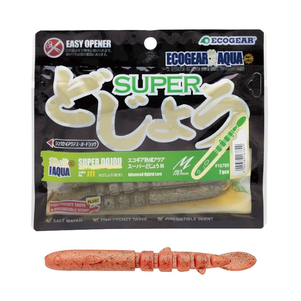 Vinilo EcoGear Jukusei Aqua Super Dojou - Size M 110mm. 7unid.  J18 ORANGE GOLD