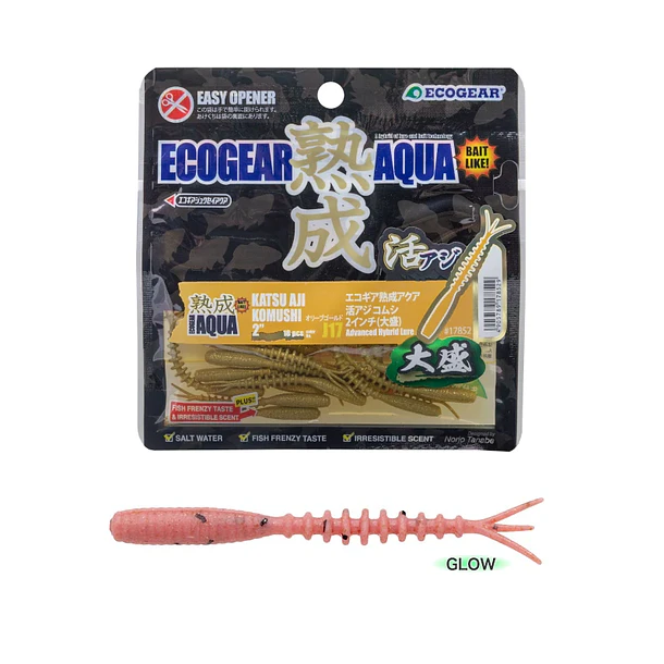 Vinilo EcoGear Jukusei Aqua Katsu Aji Komushi 2″ 18 unid. 2
