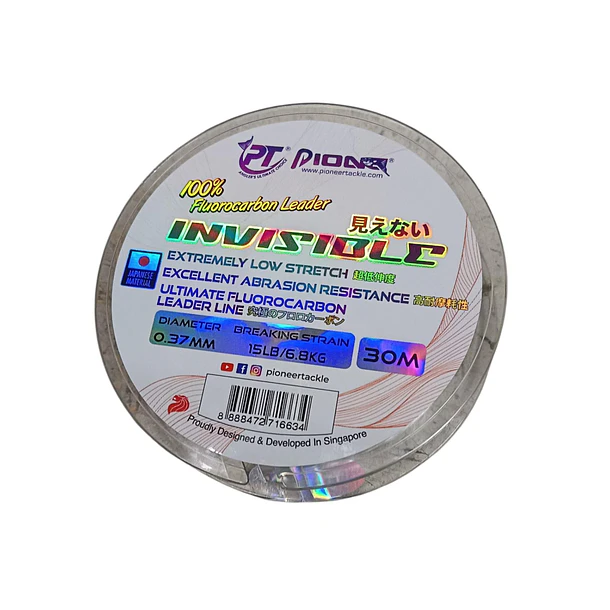 Fluorocarbono Leader Invisible Pioner de 15lb/ 6.8kg/ 0.37mm