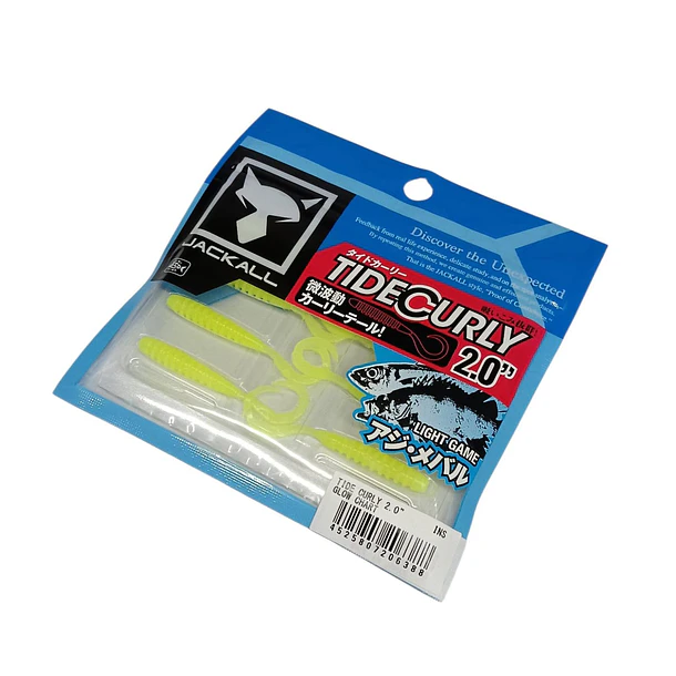 Vinilo Jackall Tide Curly 2.0"  8 unid.