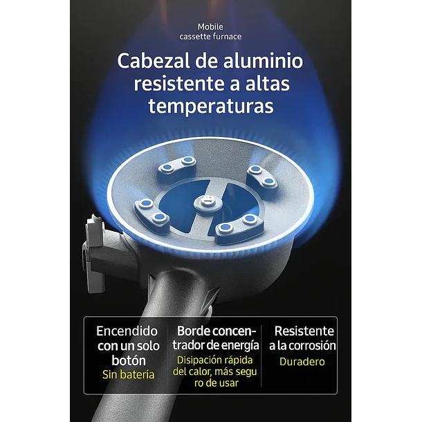 Cocinilla a Gas Portátil Atom Magma  4