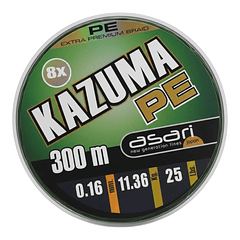 Linea De Pesca Asari Trenzada Kazuma 0,16 8x Pe 300