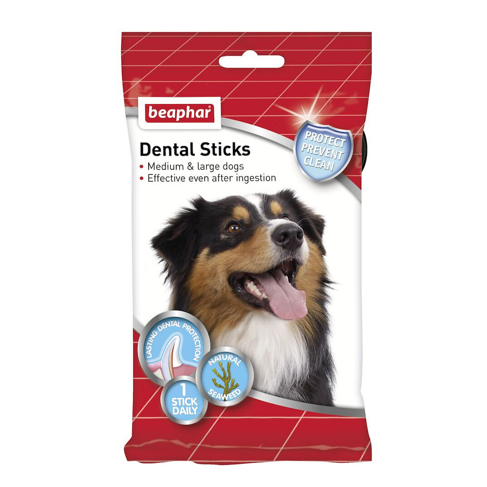 7 Palitos dentales Beaphar para perros medianos y grandes 