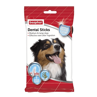 7 Palitos dentales Beaphar para perros medianos y grandes 