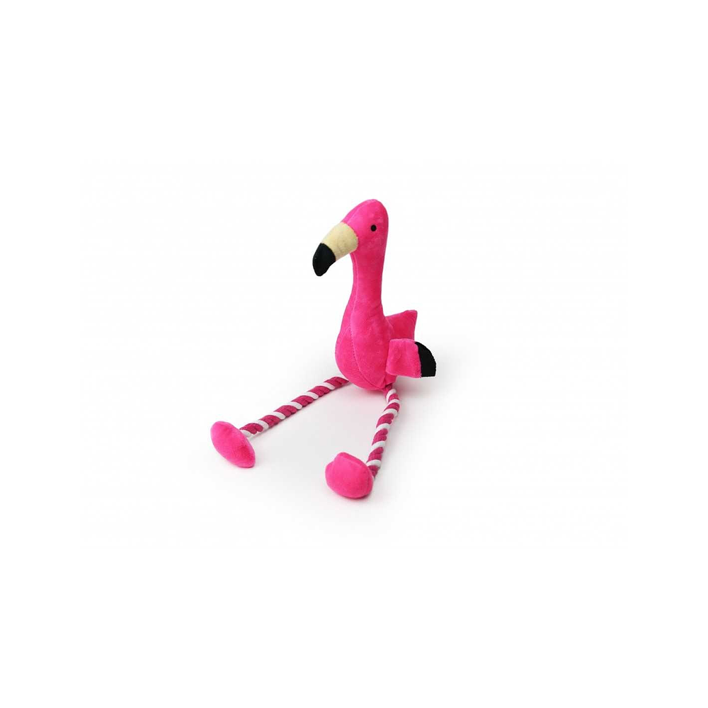 Juguete para perro peluche flamenco con cuerda BRNX