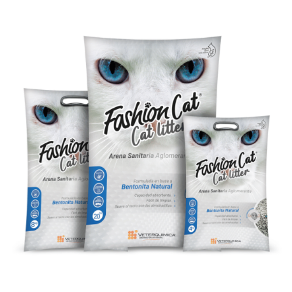 Arena Sanitaria Fashion Cat - Bentonita Natural 20 Kilos
