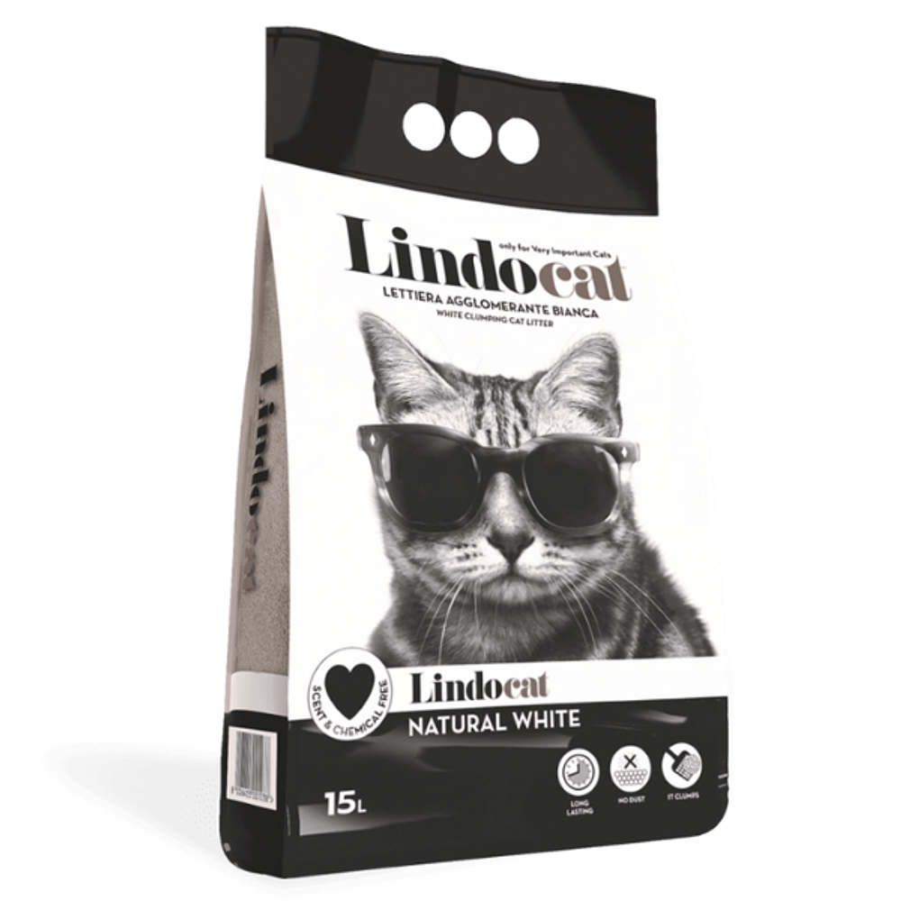 Arena Gato Lindocat Natural White 15L