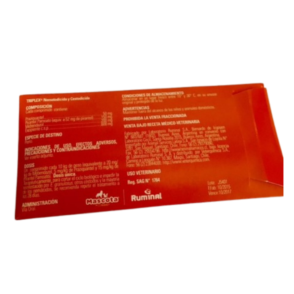Antiparasitario Triplex 4 Comprimidos