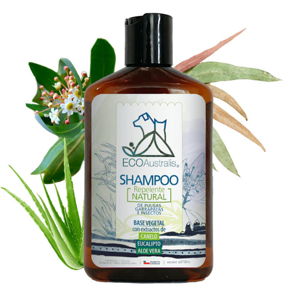 Shampoo Repelente Ecoaustralis contra Pulgas y Garrapatas 250 mL