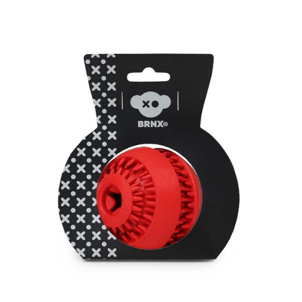 Juguete Perros Pelota Brnx Dispensadora Goma Roja - 8cm Rojo