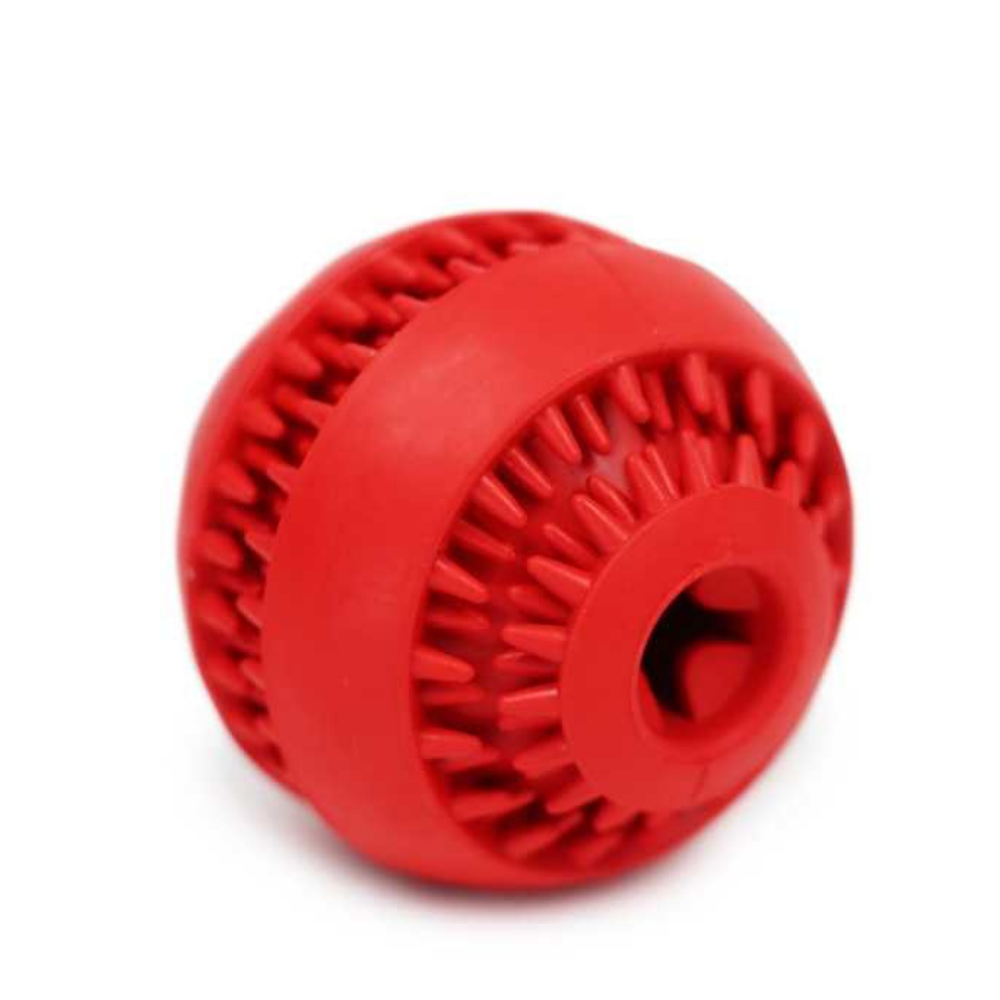 Juguete Perros Pelota Brnx Dispensadora Goma Roja - 8cm Rojo
