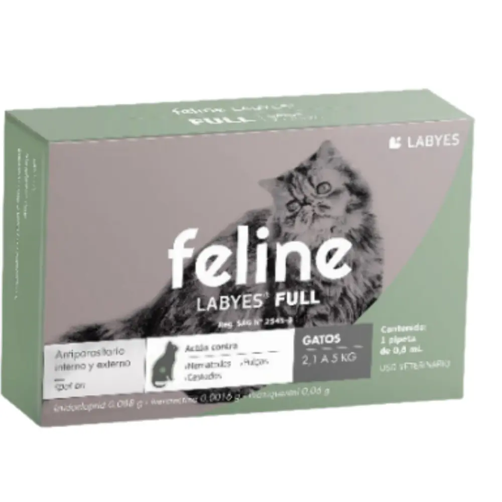 Antiparasitario Feline Labyes Full 2.1 a 5 kg