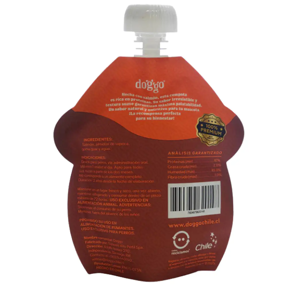 COMPOTA PERRO SALMÓN DOGGO 120GR