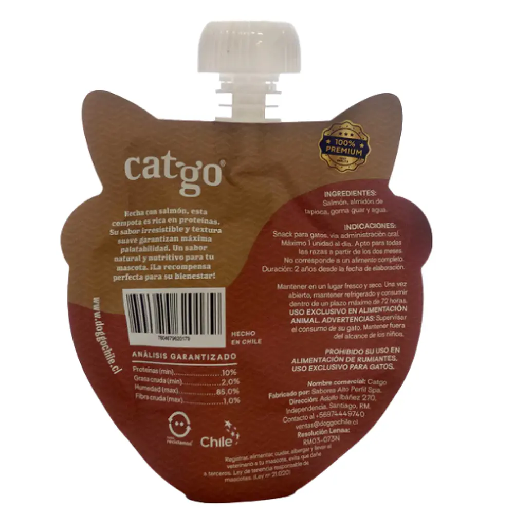 COMPOTA PARA GATO SALMON CATGO 120GR