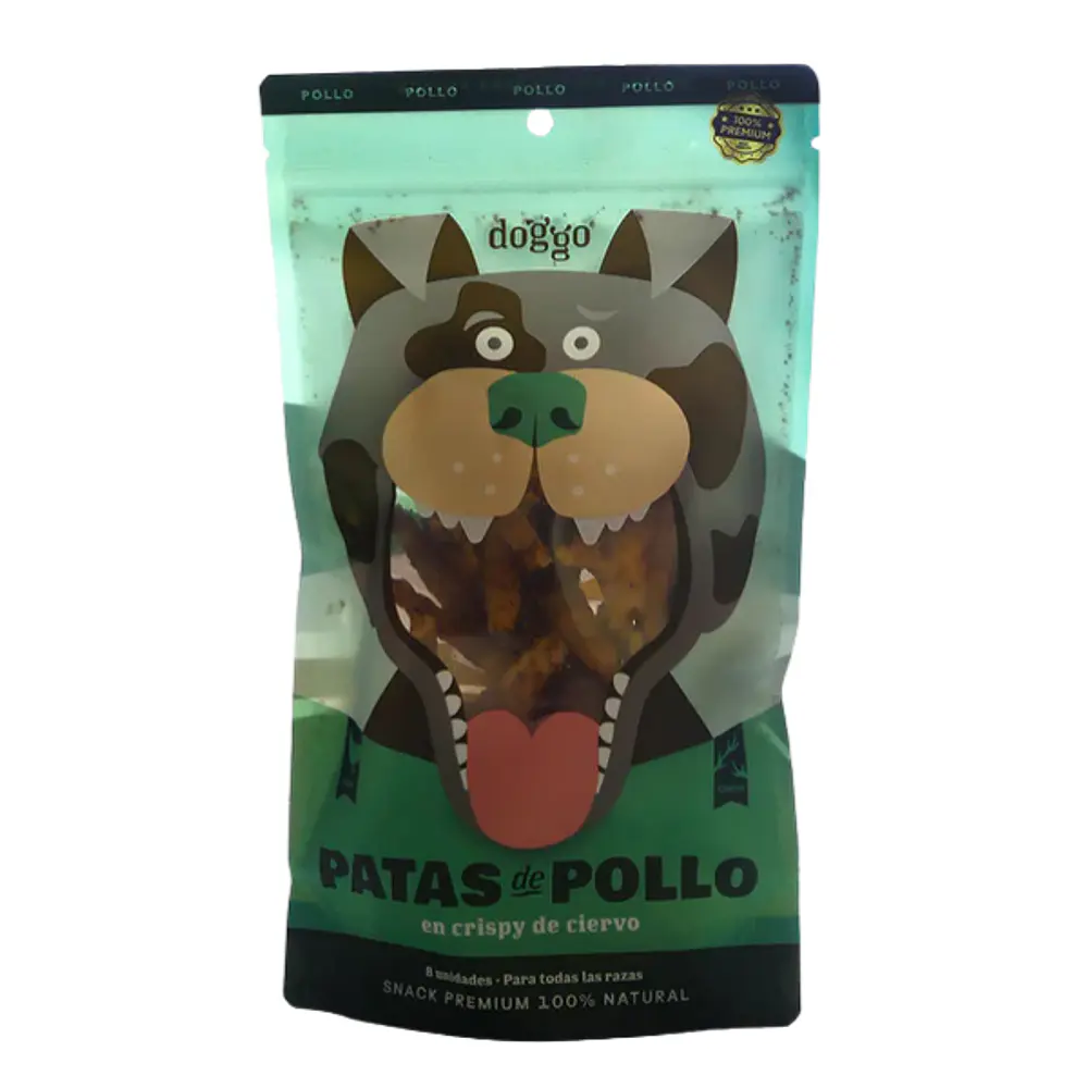 Snack para Perros 100% Natural Patas de Pollo en Crispy de Ciervo