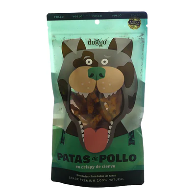 Snack para Perros 100% Natural Patas de Pollo en Crispy de Ciervo