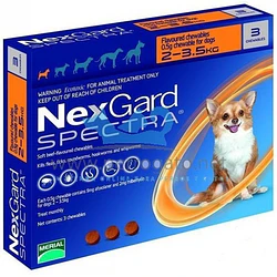 Nexgard Spectra De 2 A 3.5 Kg. 3 Comp