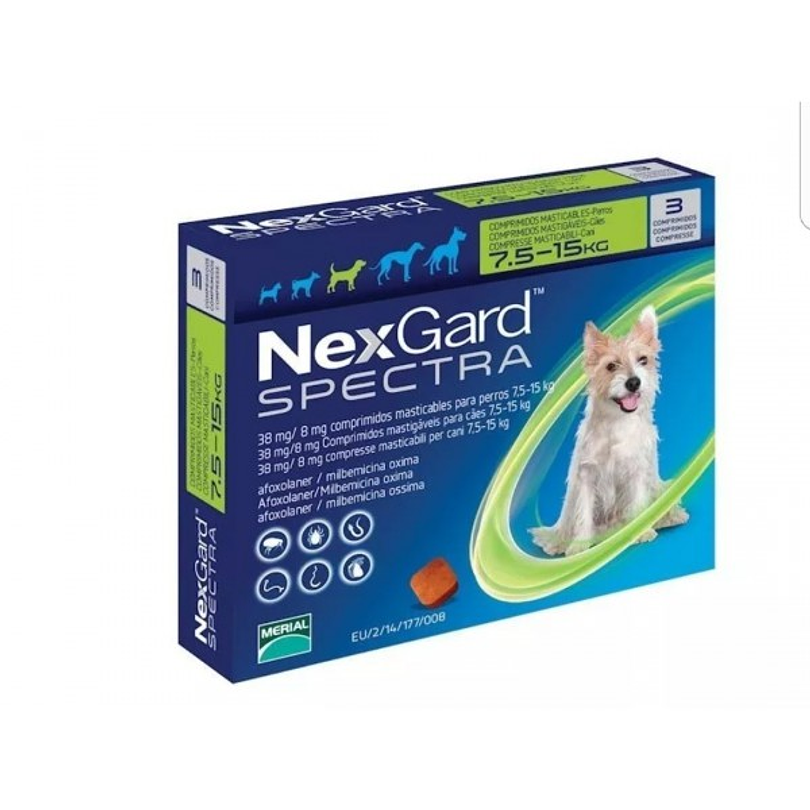 Nexgard Spectra De 7,6 A 15 Kg. 3 Comp