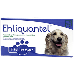 Ehliquantel 50 Comprimidos Hasta 10 Kg.