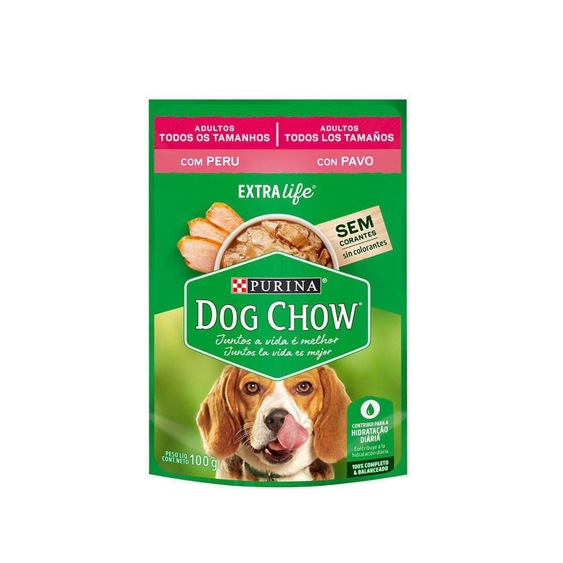 Dog Chow Adulto Todos Los Tamaños C/Pavo 100 Gr