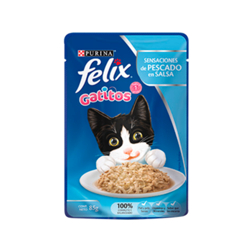 Felix Gatito Pescado En Salsa 85 Gr