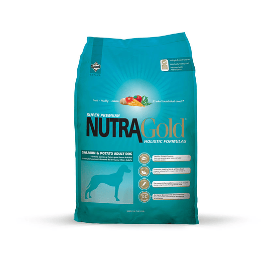 NUTRA GOLD HOLISTIC SALMON AND POTATOES 15 KG