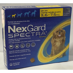 NEXGARD SPECTRA DE 3.6 A 7.5 KG. 1 COMPRIMIDO