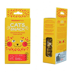 Cats Snakck - Galletas Rellenas Salmon Con Pollo 80 Gr