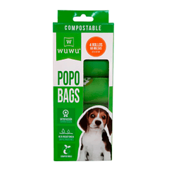 Wuwu Popobags X 4 Rollos Compostables