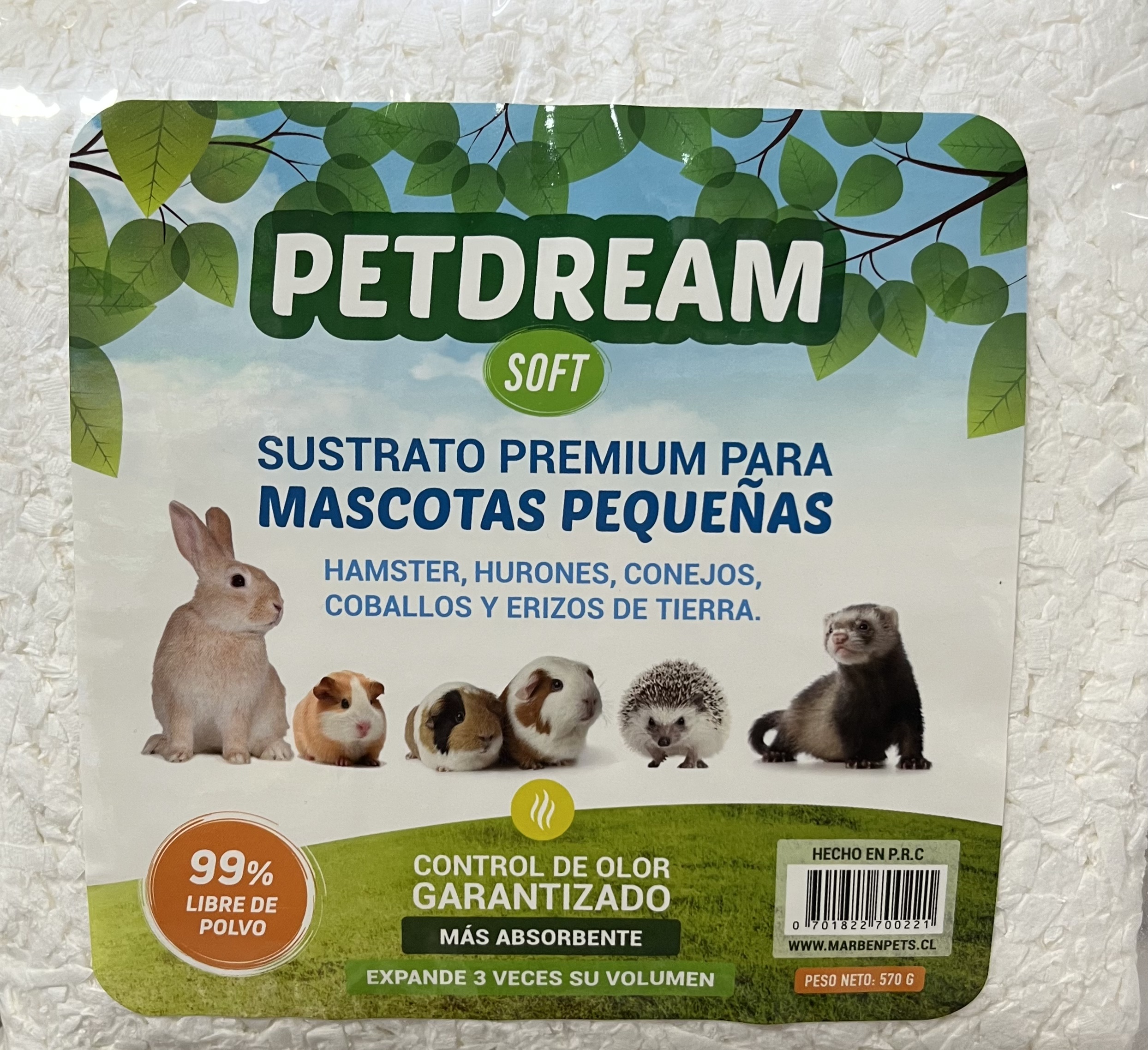 Pet Dream Viruta Sustrato Papel Hamster-Hurones- Erizos PET BJ