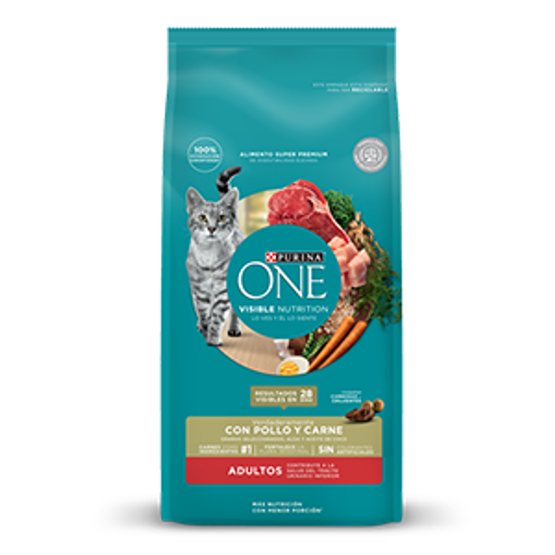 Purina One Gato Adulto Pollo Y Carne 2 Kg