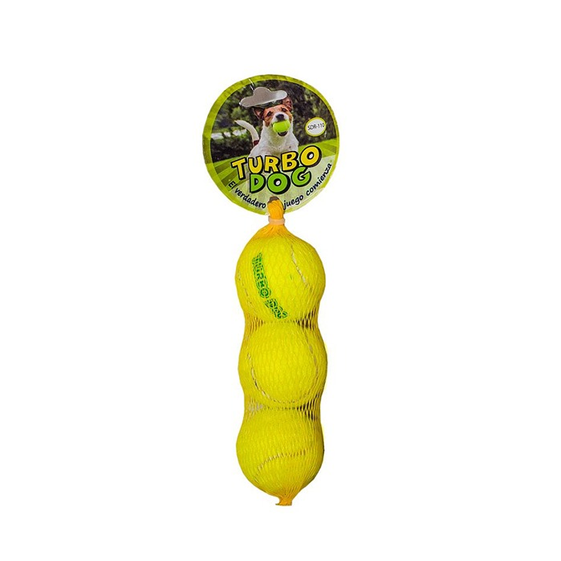 Turbo Dog Pelota 4,0 Cm (3 Por Envase) Sdr-110