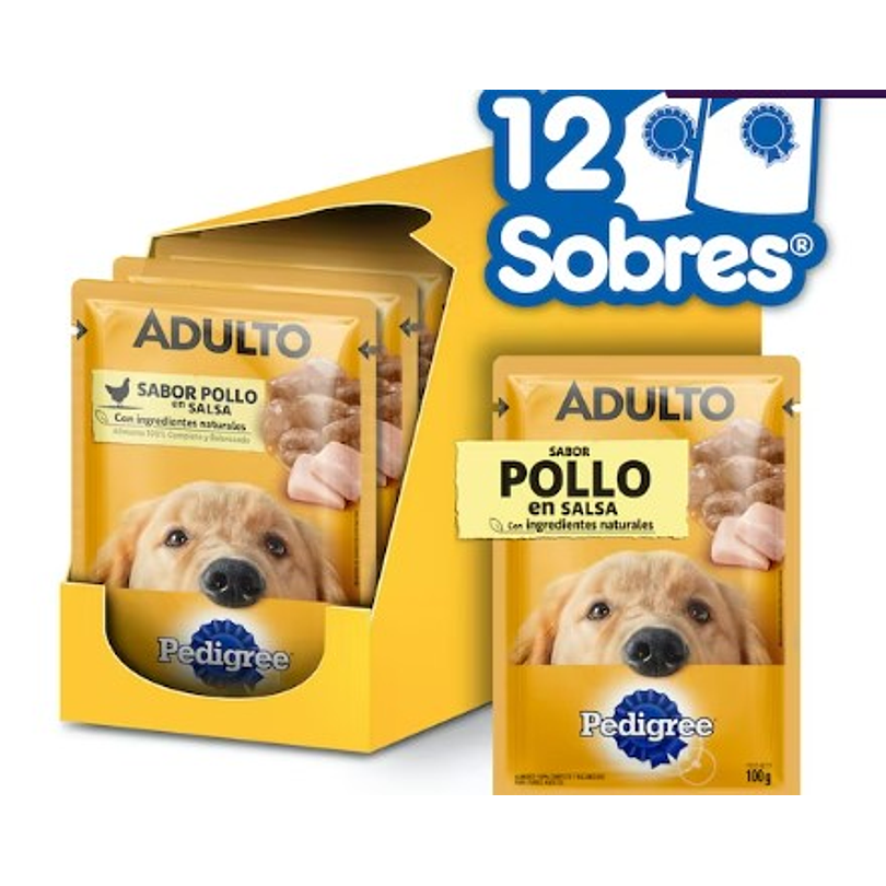 Alimento Húmedo Pedigree Adulto Pollo 12 U
